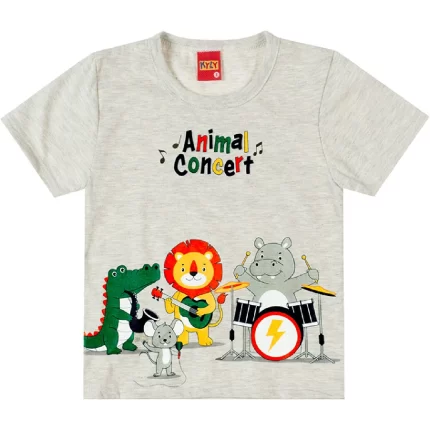 Camiseta Manga Curta Masculina ANIMAL CONCERT Kyly 1001053 – Mescla