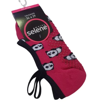 Meia Sapatilha Pilates Antiderrapante Selene 7850 Feminina