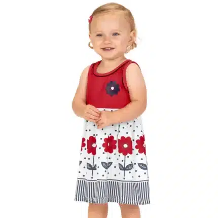 Vestido Regata FLORAL Kyly 1001243 Feminino – Branco