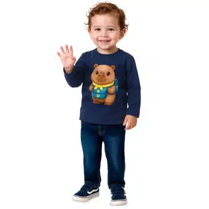 Camiseta Manga Longa Menino CAPIVARA BABY Kyly 1001570