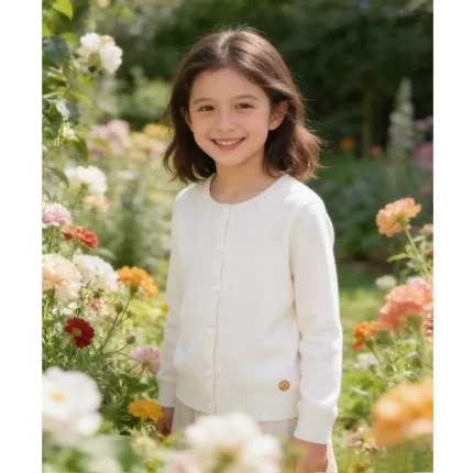 Casaquinho Cardigã em Tricot Leve Liso Menina Milon 2000732