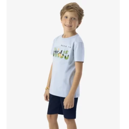 Conjunto Masculino DINOS Camiseta Manga Curta + Bermuda Rovitex 3026072