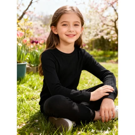 Blusa Manga Longa em Malha Malha Canelada Kyly 206222 Feminina