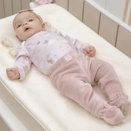 Conjunto Bebê COELHINHO em Plush Body Manga Longa + Calça Letut 19585 Menina – Rosa-Chá