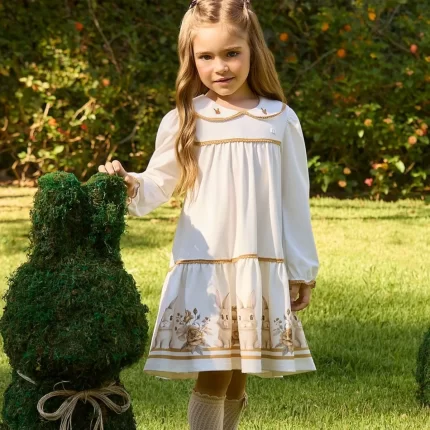 Vestido Manga Longa COELHINHOS Milon 2001469 Feminino – Offwhite