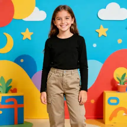 Calça CARGO Jeans Comfort Feminina Mania Kids 6481