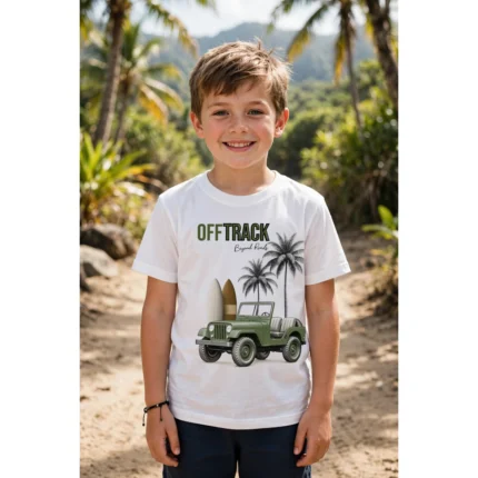 Camiseta Manga Curta Masculina OFF TRACK Kyly 1001880 – Branco