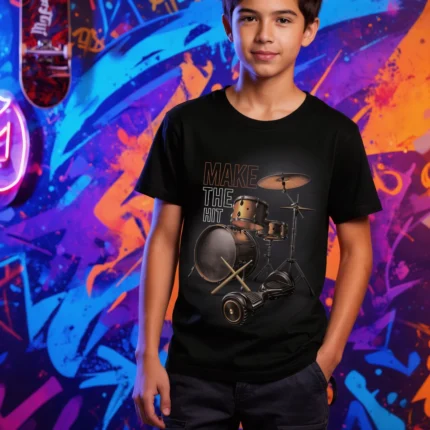 Camiseta Manga Curta Masculina BATERIA Kyly 1001901 – Preto