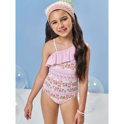 Maiô Princesinha MORANGUINHO FPS 50+ Cinti 62150 Feminino – Rosa